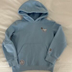 Goat USA Blue Kids Hoodie with Embroidered Goat Logo